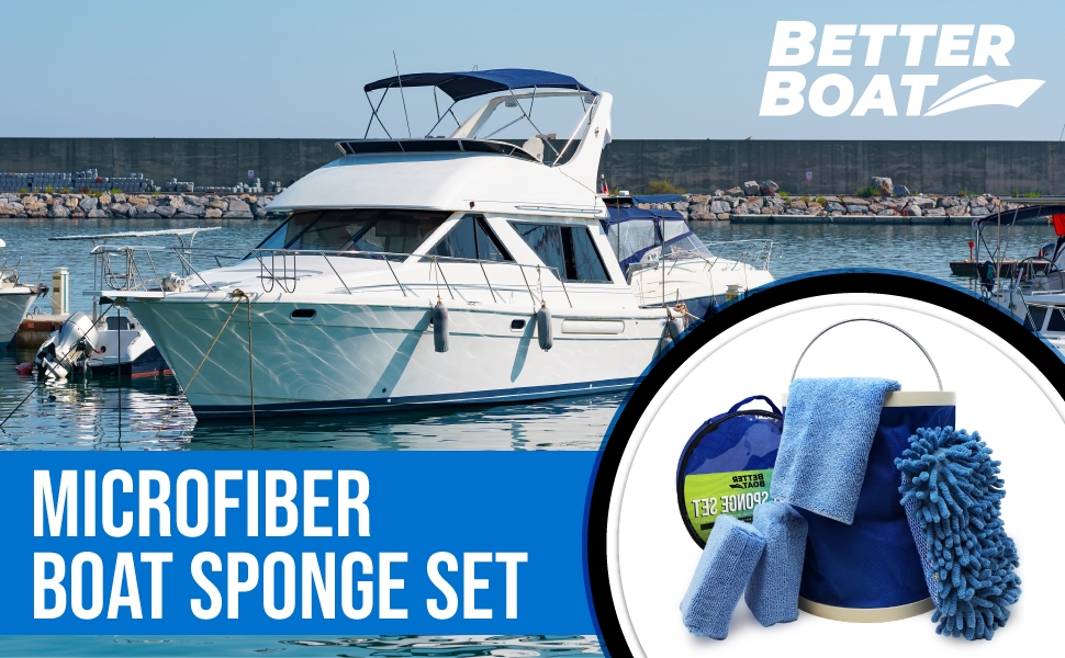 Microfiber Boat Sponge Set