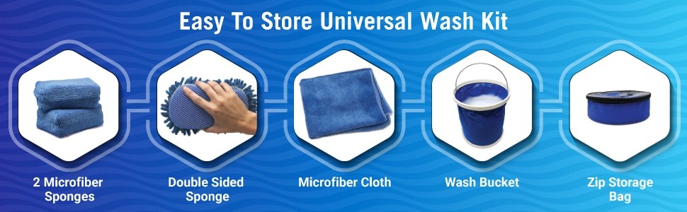 Easy to Store Universal Wash Kit