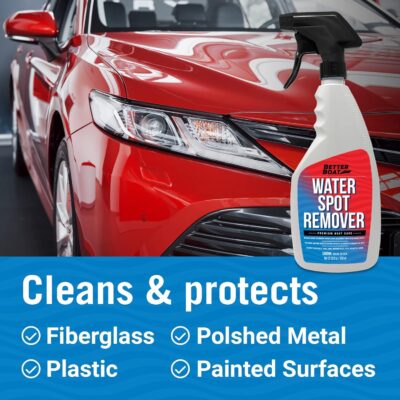 Boat Cleaner Water Spot Remover for Cars & Boat Wax Marine Grade Boat Wax and Polish Cleaning Supplies Hull Vinyl Fiberglass Cleaner for Boat, Car, Seat & Glass Stain Hard Water Remover & Protectant