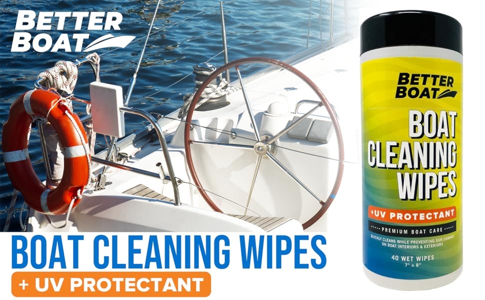 Boat Cleaning Wipes with UV Protectant