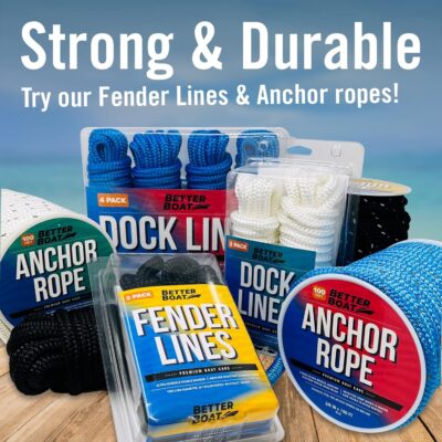 Boat Dock Lines & Rope Boat Ropes for Docking 1/2" Line Braided Mooring Marine Rope 25FT 1/2 Inch Nylon Rope Boat Dock Lines for Docking Boat Lines Boating Rope Braided with Loop Black 2 Pk