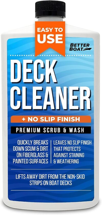 Boat Non Skid Cleaner Deck Cleaner for Boat Wash Soap Marine Grade Fiberglass Aluminum Boat Cleaner to Clean Anti Stick Surface, Plastic, Vinyl, Composite Floor & Hull Sealant Cleaning Supplies Boats