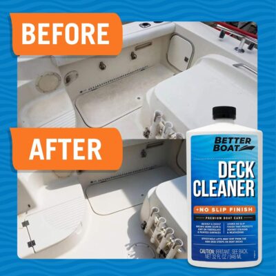 Boat Non Skid Cleaner Deck Cleaner for Boat Wash Soap Marine Grade Fiberglass Aluminum Boat Cleaner to Clean Anti Stick Surface, Plastic, Vinyl, Composite Floor & Hull Sealant Cleaning Supplies Boats