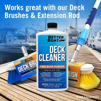 Boat Non Skid Cleaner Deck Cleaner for Boat Wash Soap Marine Grade Fiberglass Aluminum Boat Cleaner to Clean Anti Stick Surface, Plastic, Vinyl, Composite Floor & Hull Sealant Cleaning Supplies Boats