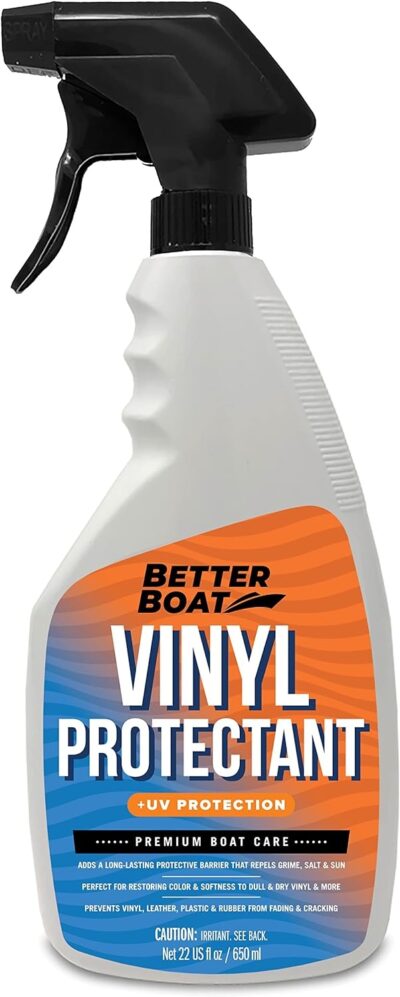 Boat Vinyl Protectant and Vinyl Cleaner for Boat Seats Restorer and UV Protectant Spray for Fabric Protection and Conditioner Marine Grade Seat Covers Outdoor Hot Tub Spa Furniture and Car Interior