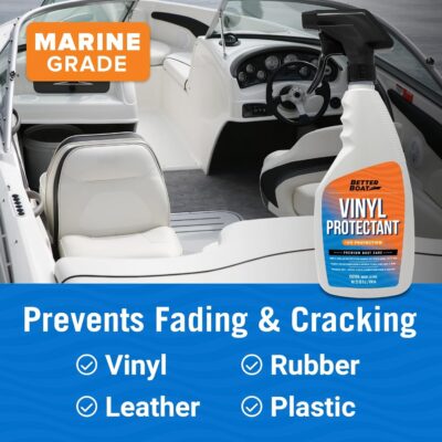 Boat Vinyl Protectant and Vinyl Cleaner for Boat Seats Restorer and UV Protectant Spray for Fabric Protection and Conditioner Marine Grade Seat Covers Outdoor Hot Tub Spa Furniture and Car Interior