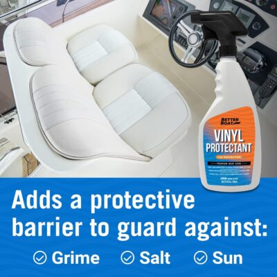 Boat Vinyl Protectant and Vinyl Cleaner for Boat Seats Restorer and UV Protectant Spray for Fabric Protection and Conditioner Marine Grade Seat Covers Outdoor Hot Tub Spa Furniture and Car Interior