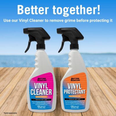 Boat Vinyl Protectant and Vinyl Cleaner for Boat Seats Restorer and UV Protectant Spray for Fabric Protection and Conditioner Marine Grade Seat Covers Outdoor Hot Tub Spa Furniture and Car Interior