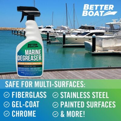 Marine Degreaser Black Streak Remover Fiberglass and Engine Degreaser Cleaner Heavy Duty Boat and Automotive Car Super Grease Clean and Parts Cleaner Commercial Grade Auto RV and Boats - Image 3