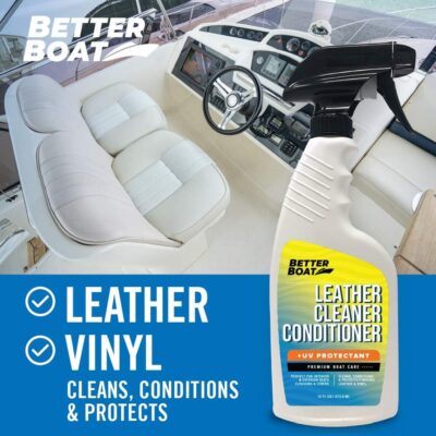 Marine Grade Boat Cleaner Products Leather Conditioner and Boat Vinyl Cleaner for Boat Seats Protectant UV Protection Leather Cleaner Boat Accessories Upholstery Interior Car & Spa Cover