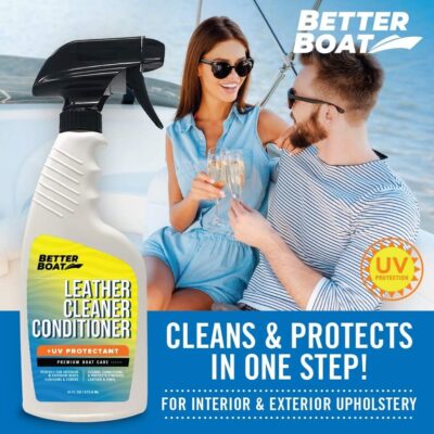 Marine Grade Boat Cleaner Products Leather Conditioner and Boat Vinyl Cleaner for Boat Seats Protectant UV Protection Leather Cleaner Boat Accessories Upholstery Interior Car & Spa Cover