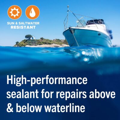 Marine Sealant and Adhesive Waterproof Marine Grade Sealant Caulk High Temp Caulking Water Sealant for Boat Auto and RV without Silicone - 1 Tube White 10oz