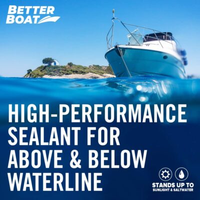 Marine Sealant and Adhesive Waterproof Marine Grade Sealant Caulk High Temp Caulking Water Sealant for Boat Auto and RV without Silicone - 1 Tube White 10oz