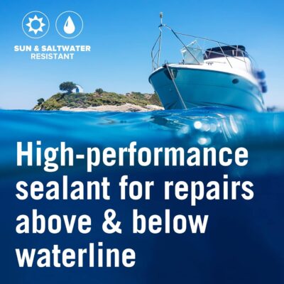 Marine Sealant and Adhesive Waterproof Marine Grade Sealant Caulk High Temp Caulking Water Sealant for Boat Auto and RV without Silicone - 1 Tube White 10oz