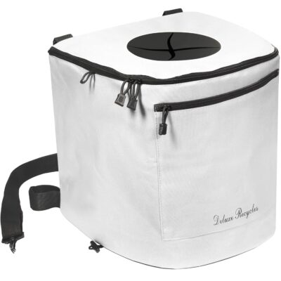 Collapsible Trash Can for Boating and Camping | Large, Durable, and Portable with Inner Bin - 8 Gallons (White)