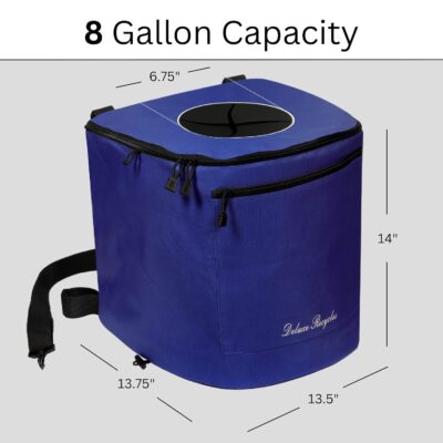 Collapsible Trash Can for Boating and Camping | Large, Durable, and Portable with Inner Bin - 8 Gallons (White)