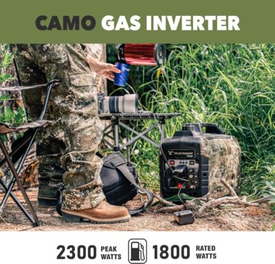 Truetimber 2300-Watt Super Quiet Gasoline Powered Inverter Generator by Pulsar, CARB Compliant