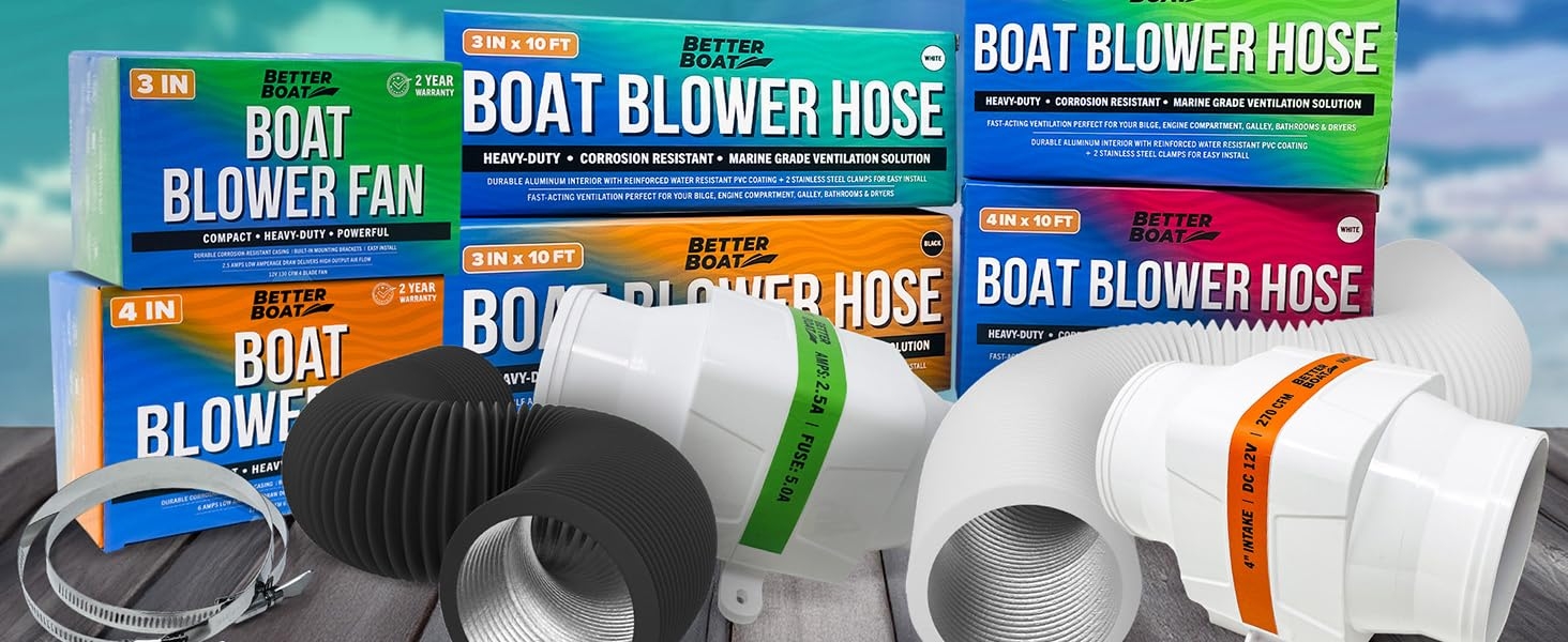 bilge blower hose and boat blower fans