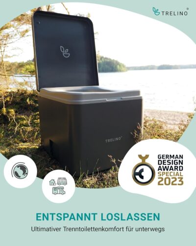 Composting Toilet Evo | Portable Toilet for Camping & Outdoor | Odorless | Toilet for Camping Vans