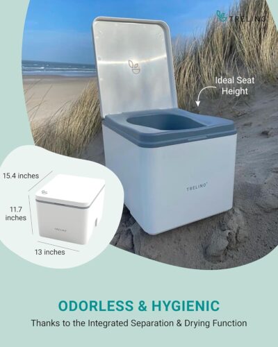 Composting Toilet Evo | Portable Toilet for Camping & Outdoor | Odorless | Toilet for Camping Vans