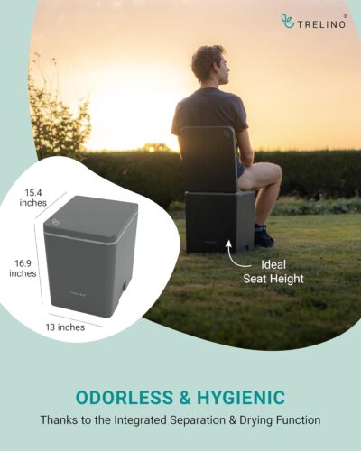 Composting Toilet Evo | Portable Toilet for Camping & Outdoor | Odorless | Toilet for Camping Vans