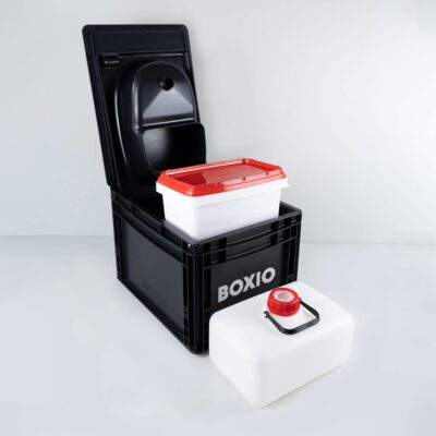 BOXIO Toilet Plus - Composting Toilet Starter Kit, Portable Toilet, Mini Camping Toilet: 15.7" x 11.8" x 11.0" Made in Germany.