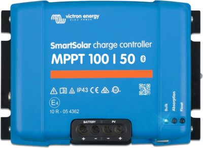 Victron Energy SmartSolar MPPT Solar Charge Controller (Bluetooth) - Charge Controllers for Solar Panels - 100V, 50 amp, 12/24-Volt